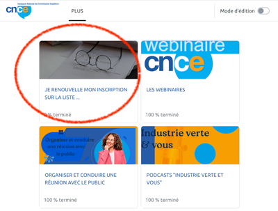 Liste d'aptitude : renouvellement de l'inscription